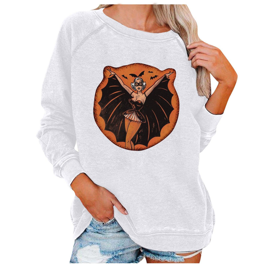 Loose Women's Tops Halloween Themed Sweatshirts - amazitshop