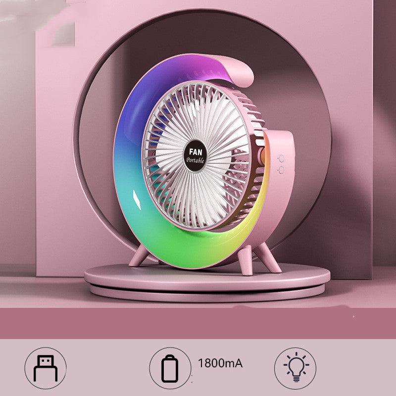 Portable USB Mini Charging Fan Handheld Silent Cooling Fan Air Cooler Desktop Fan Desktop Office Bedroom - amazitshop