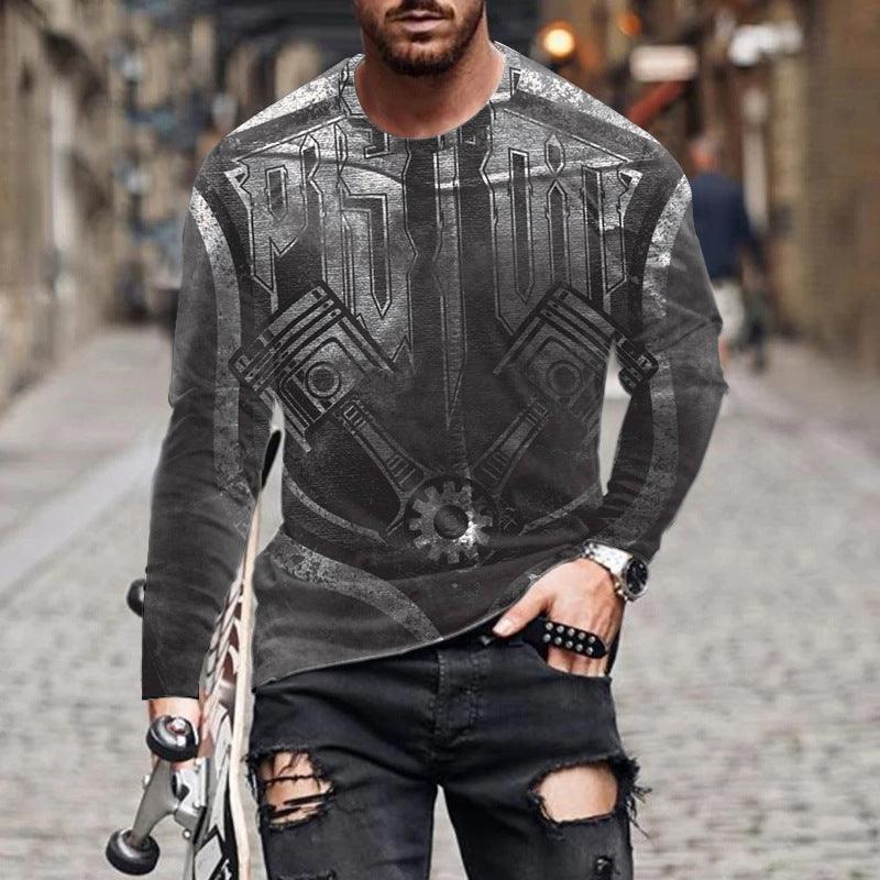 Men's Long-sleeved T-shirts Thin Tops Trendy Clothes - amazitshop