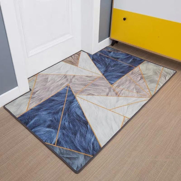Modern Minimalist Home Entrance Floor Mats Custom Human Door Mats Living Room Non-slip Absorbent Foot Mats Bedroom Carpets - amazitshop