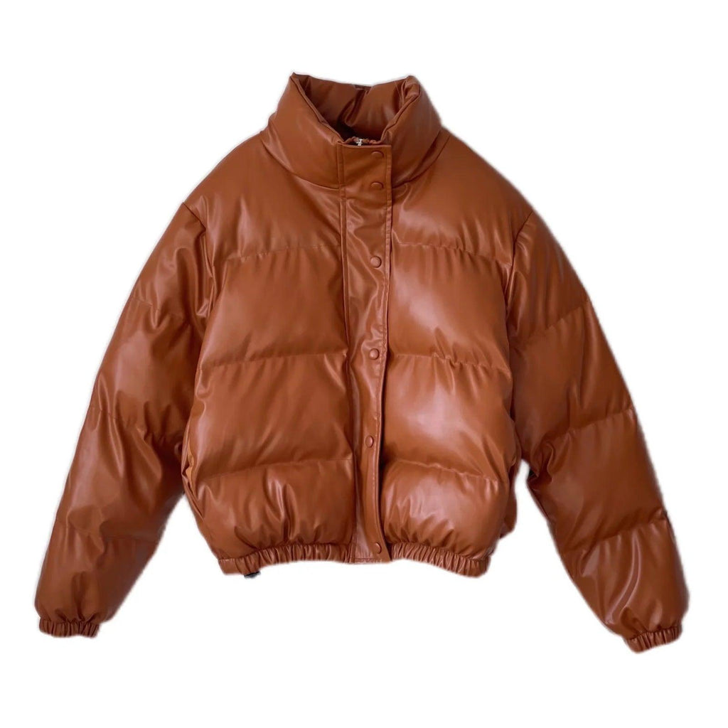 Faux leather cotton jacket - amazitshop