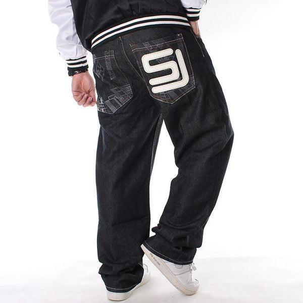 Men's Plus Size Trousers Hip-hop Printed Loose Skateboarding Pants - amazitshop