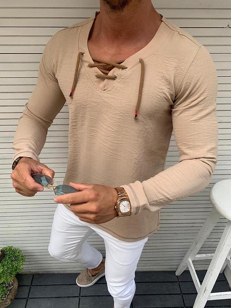 Solid Color Short-Sleeved T-Shirt Tops Compassionate Men - amazitshop