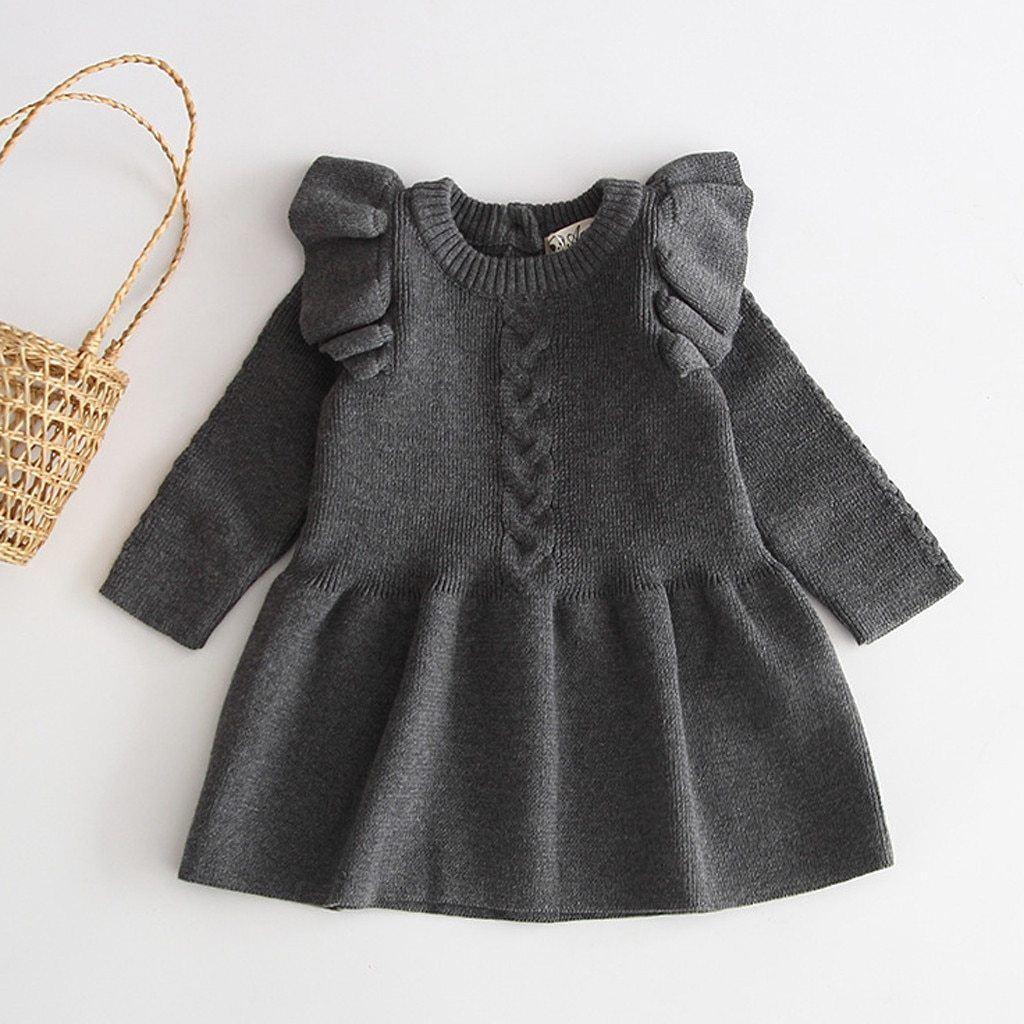 Baby warm dress knit sweater - amazitshop