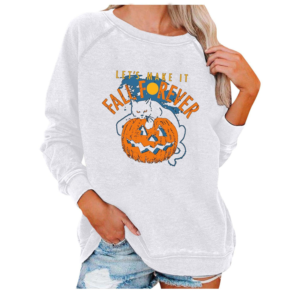 Loose Women's Tops Halloween Themed Sweatshirts - amazitshop