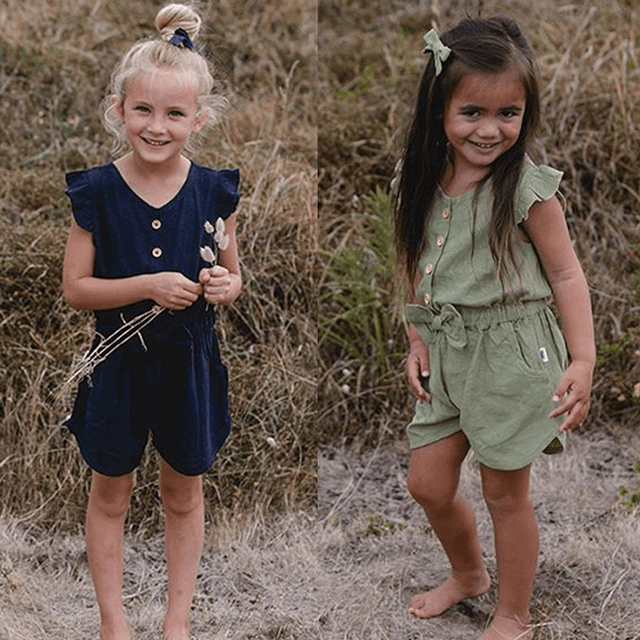 Toddler Girl Clothes Kids Baby Girls Summer Ruffles Sleeve - amazitshop