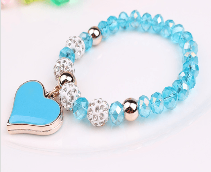 Elastic Crystal Bracelet & Bangle Heart Bracelets - amazitshop