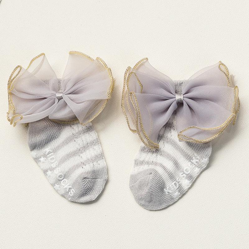 Summer Newborns 0-6-12 Months Bowknot Cotton Socks - amazitshop