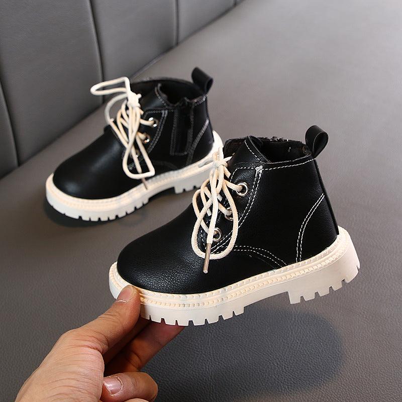 Leather short boots for boys - amazitshop