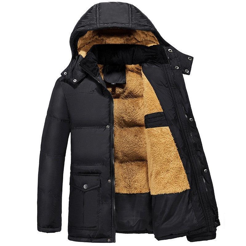 Clothing plus velvet padded jacket men winter - amazitshop