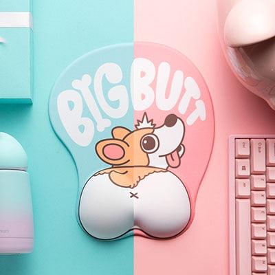 Creative cute simple corgi ass 3D mouse pad - amazitshop