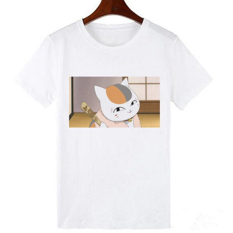 Horro Skull and Cat Femal Tshirt Top Tees kawai T-shirt - amazitshop