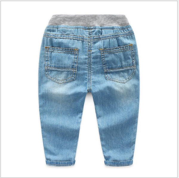 Boys' Soft Thin Jeans Tencel Trousers Kids Mosquito Pants - amazitshop