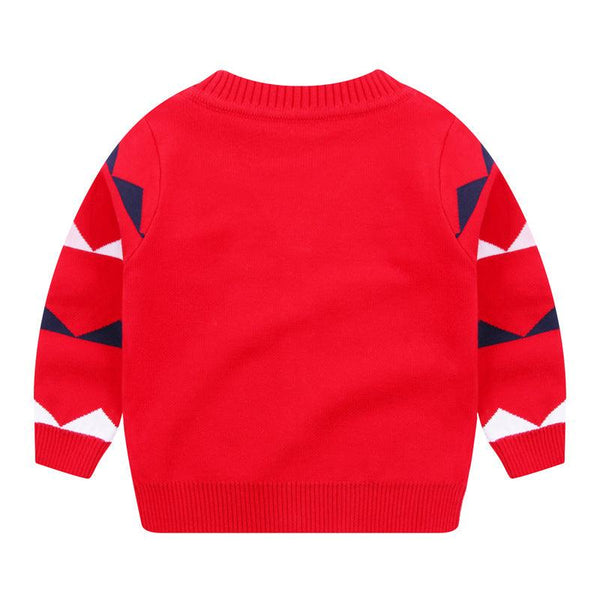 Boys Cardigan Jacket V-neck Single Breasted Sweater Kids - amazitshop