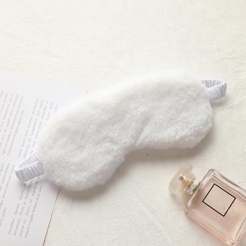 Rabbit fur blackout sleep eye mask - amazitshop