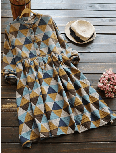 Geometric Print Women Dresses - amazitshop