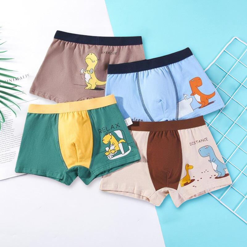 Boys' Flat Corner Fine Shuttle Cotton Underwear - amazitshop