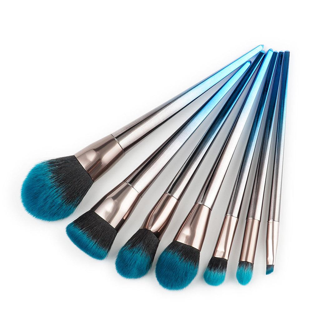 7 diamond makeup brushes blue black gradient - amazitshop