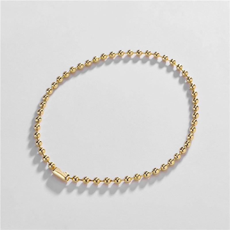 Joolim Jewelry Wholesale Gold Bead Choker Necklace Bracelet Jewelry Set - amazitshop