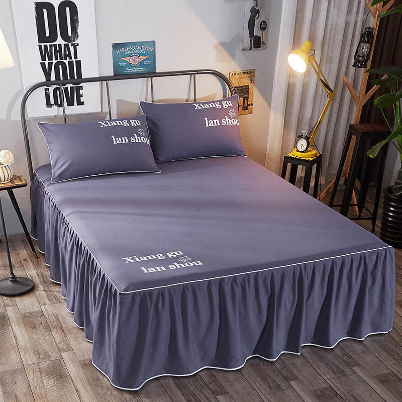 New Beauty Bed Cover Brushed Bed Skirt
