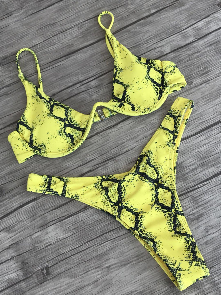 Sexy snakeskin print bikini - amazitshop