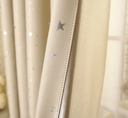 Star print perforated finished curtain - amazitshop