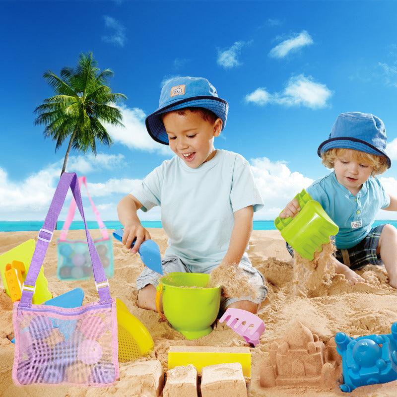 Storage Beach Toy Mesh Bag Kids Shell Collecting Bag Beach Toy- Swimming Accessories Bag Storage Net Toy