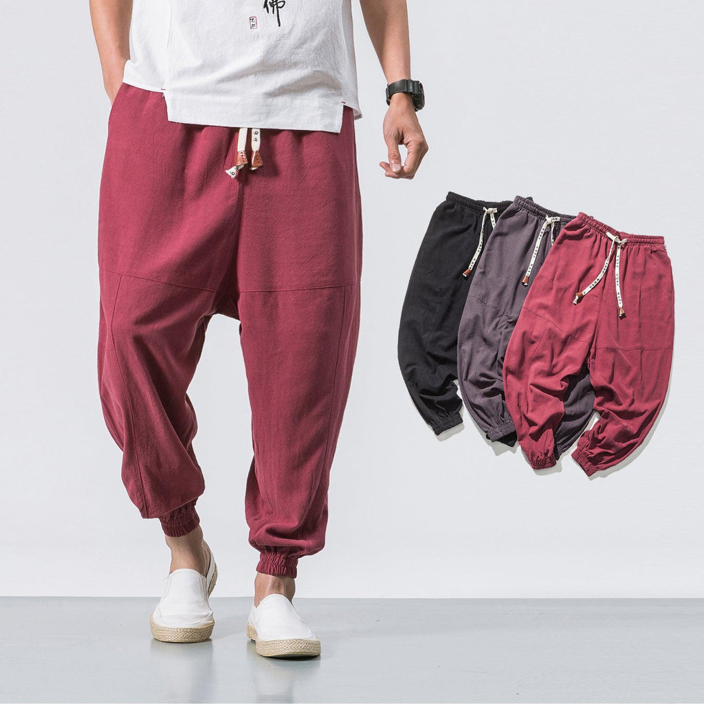 Mens Hip Hop Streetwear Gym Joggers Pants Drawstring Elastic Pockets Tapered Sweatpants - amazitshop
