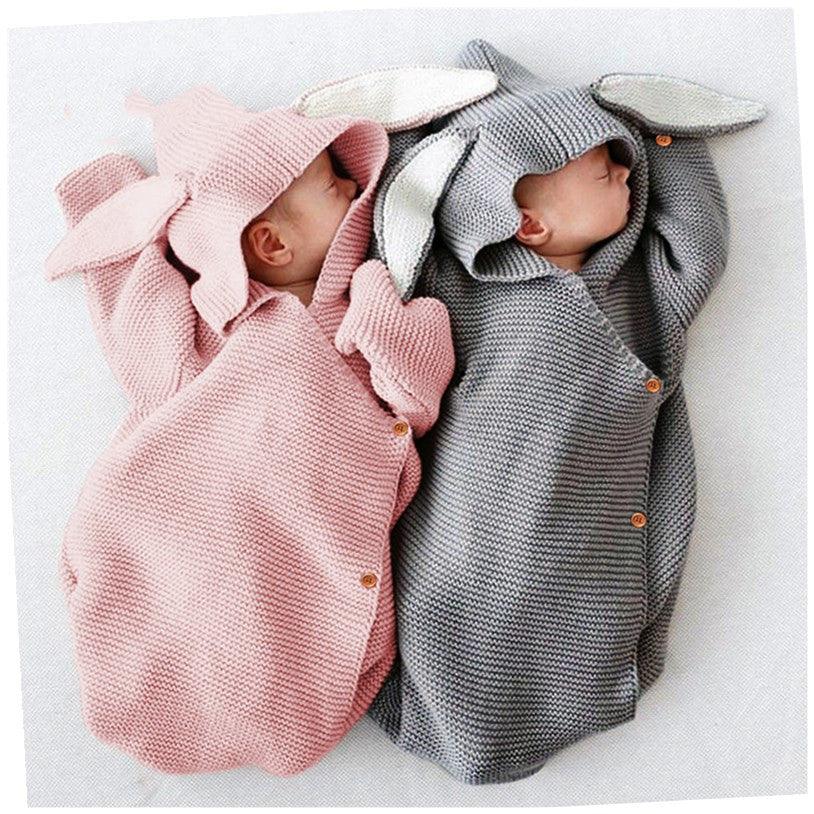 Baby Knitting Rabbit Sleeping Bags Hold Blanket - amazitshop