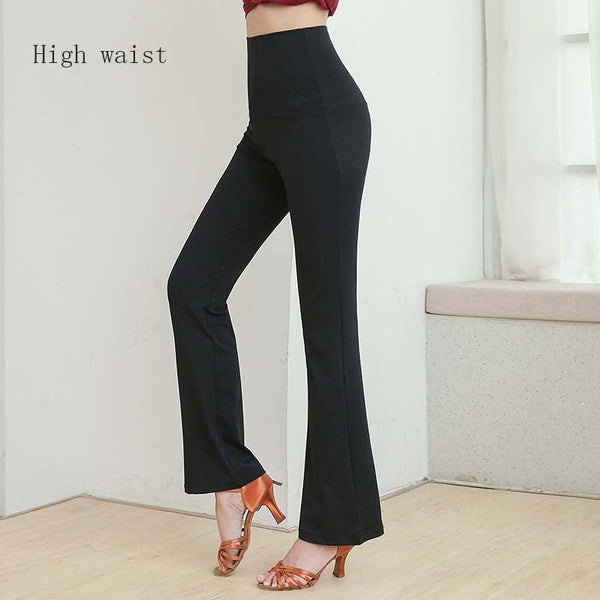 Women's Latin Trousers Micro-Flare Straight-Leg Yoga Pants - amazitshop