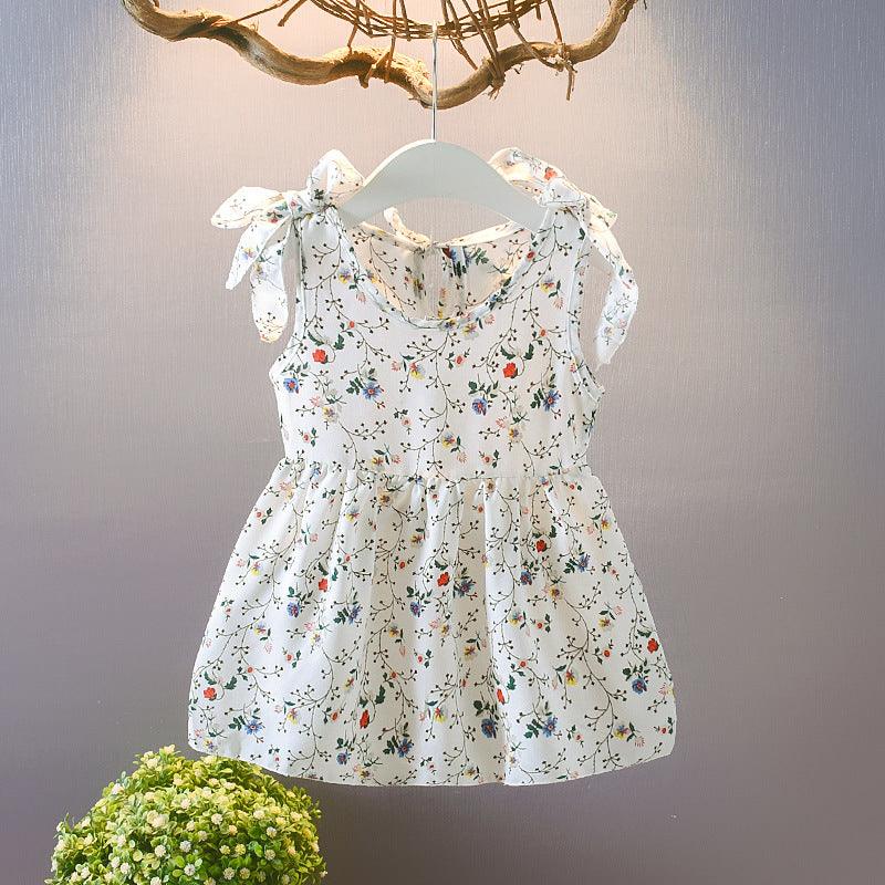 Summer New Girls' Dresses Baby Sleeveless Floral Skirts Children's Skirts - amazitshop