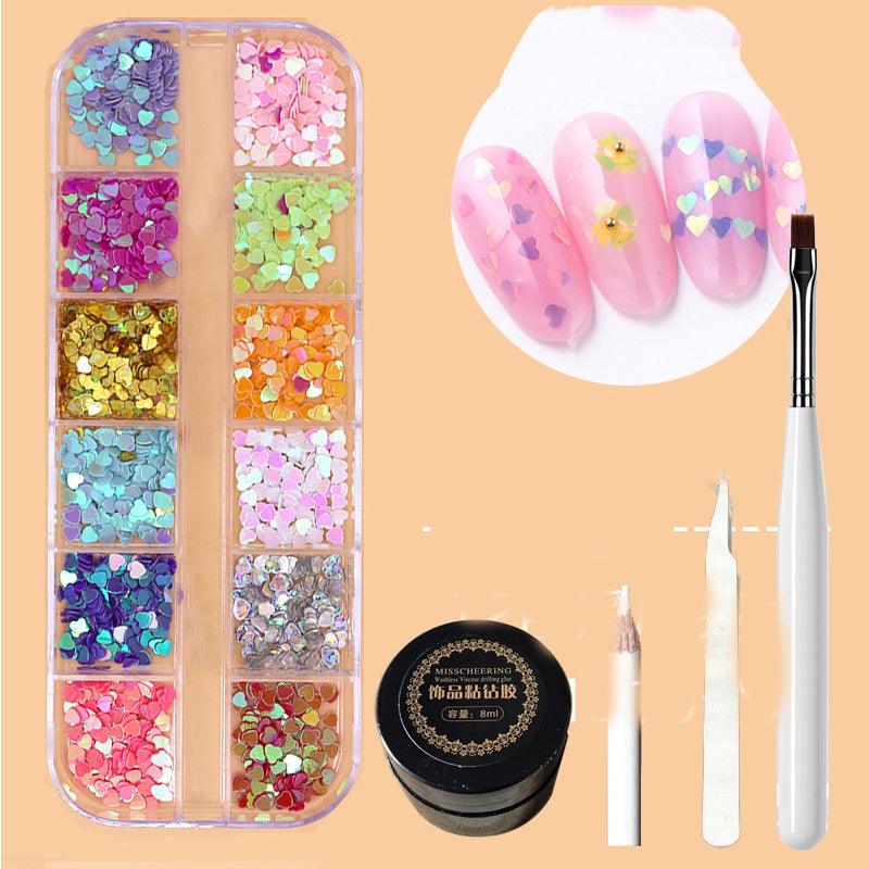 Metal Rivets Rhinestone Nail Decorations Mixed Box - amazitshop