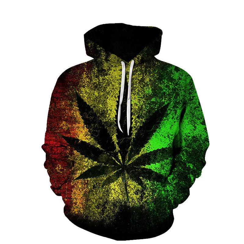 Beach Maple Leaf Couples Sport Sweaters Men And Women Casual Hoodies - amazitshop