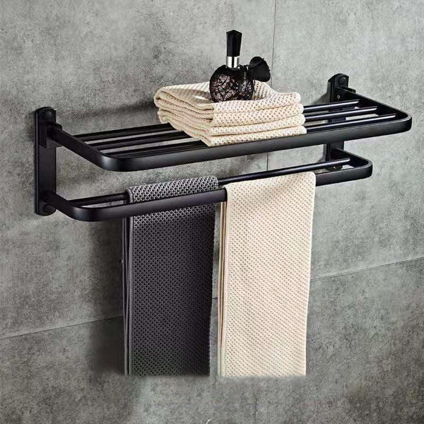 Perforated Space Aluminum Bathroom Folding Shelf Bathroom - amazitshop
