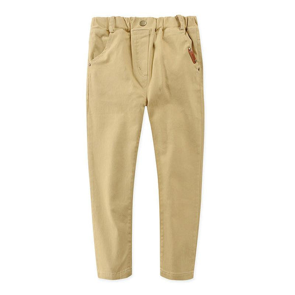 Children's Stretch Cotton Trousers Slim-Fit Middle-Aged Boys And Boys' Trousers - amazitshop