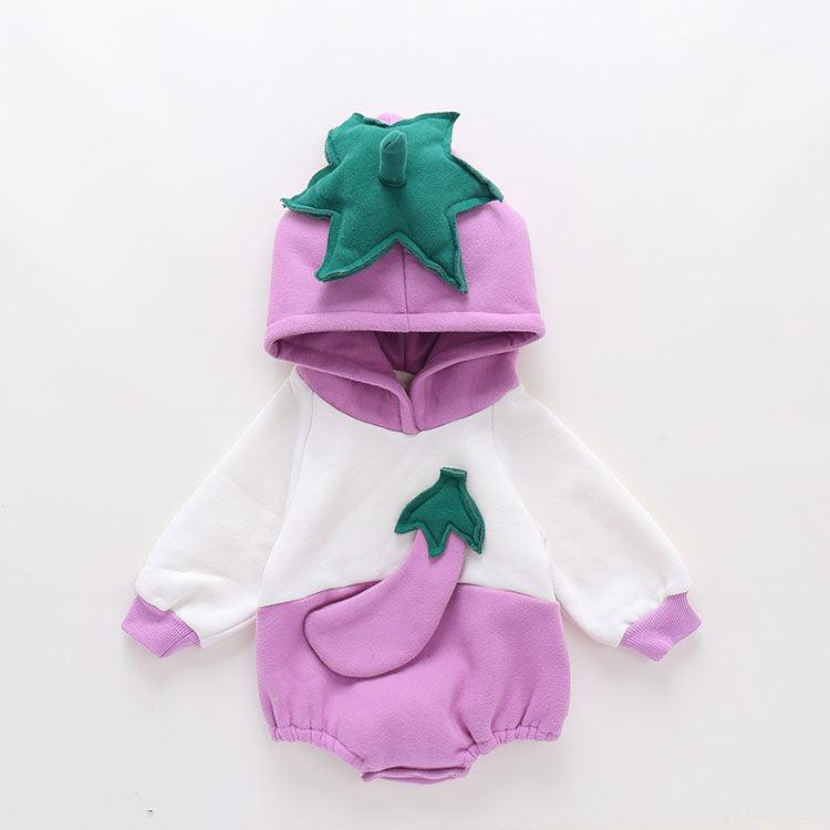 Baby Winter Clothes, Vegetable Styling Clothes, Foreign Style Romper Plus Velvet Thickening Warm One-piece Baby Winter Clothes - amazitshop