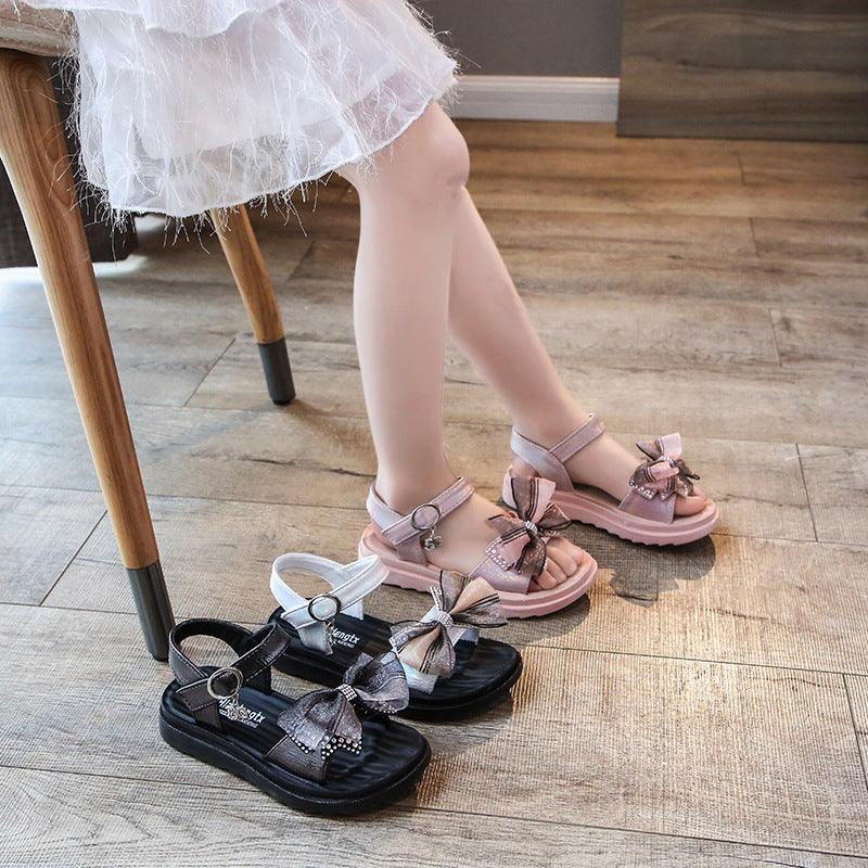 Fashion Children's Shoes Girls Bow Shoes - amazitshop