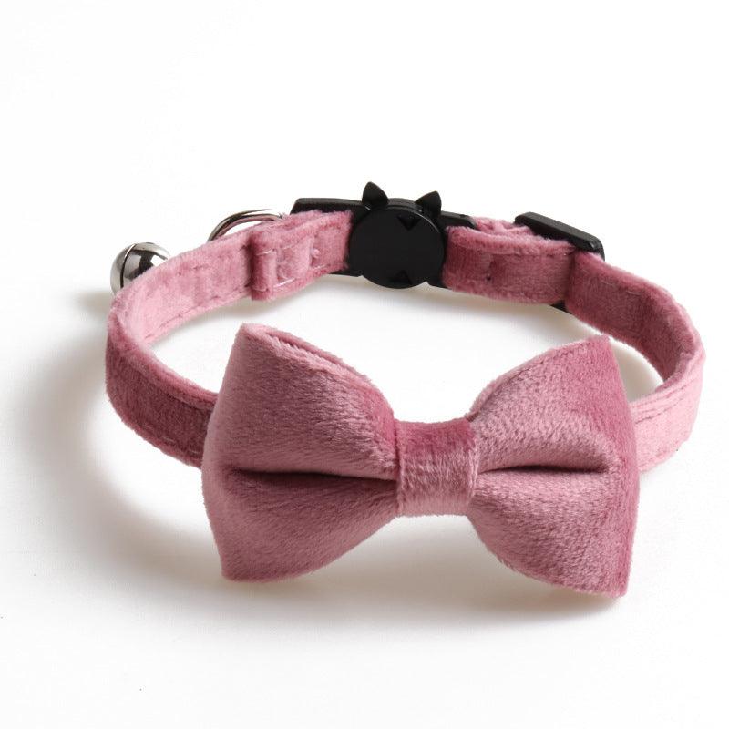 Velvet Pet Collars Bowknot Dog Collars - amazitshop