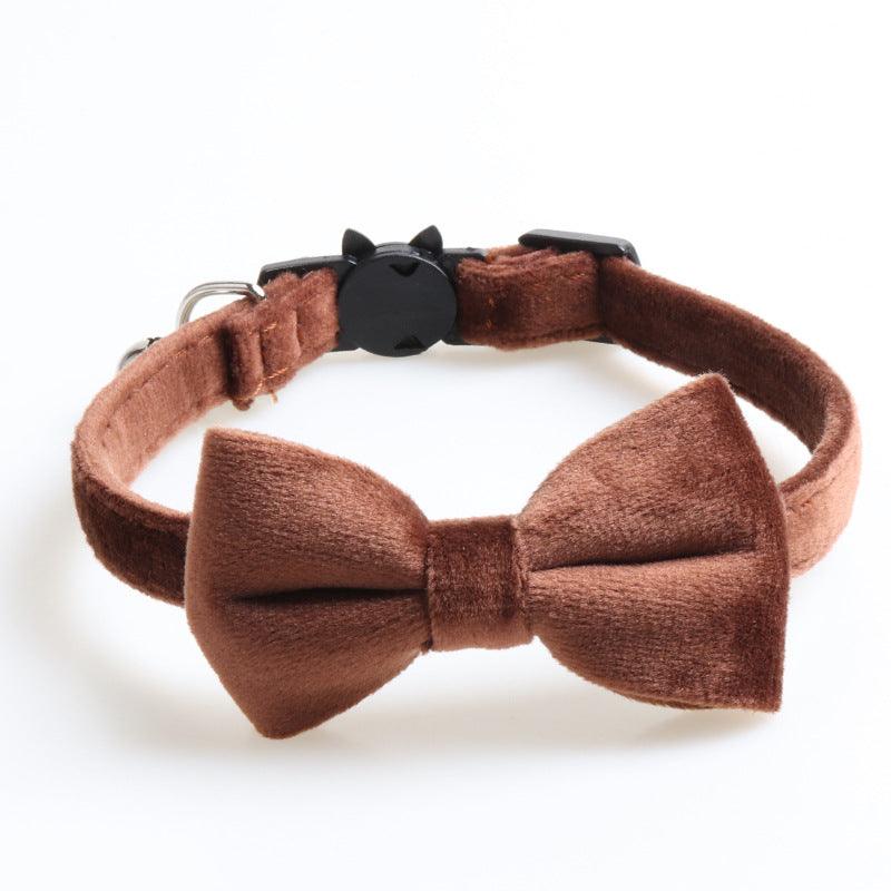 Velvet Pet Collars Bowknot Dog Collars - amazitshop