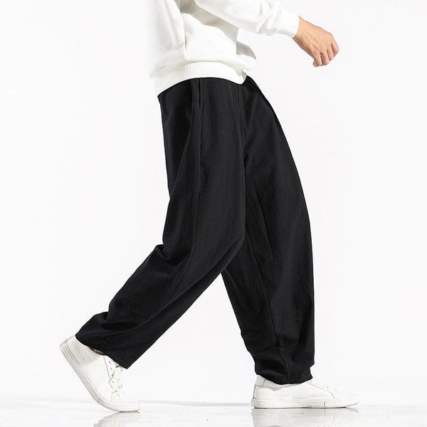 Loose Chinese-style Wide-leg Pants In Large Sizes - amazitshop