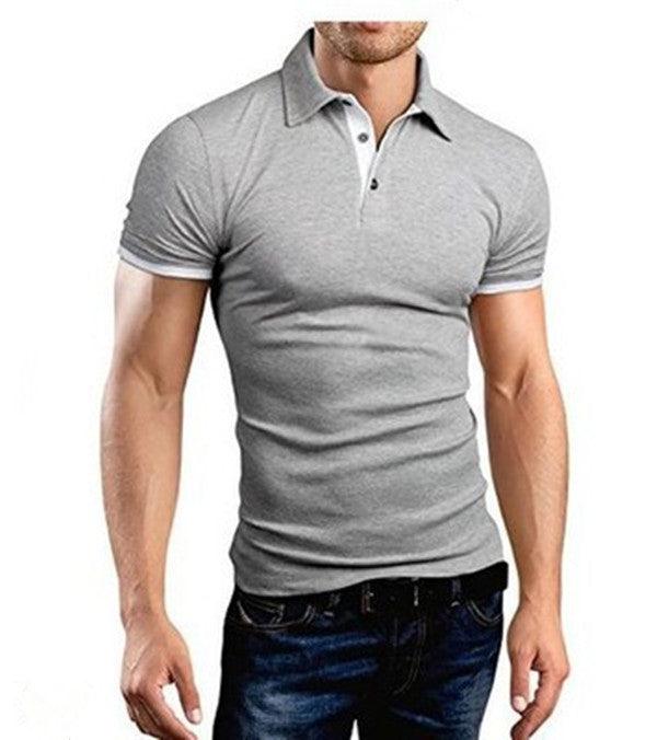 Men's Polo Fir Contrast Simple T-Shirt - amazitshop