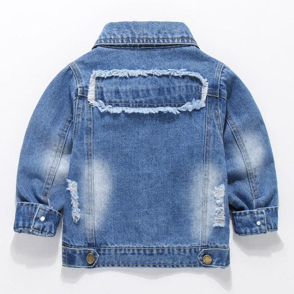 Children's Denim Jacket Patch Long-Sleeved Jacket Outerwear - amazitshop