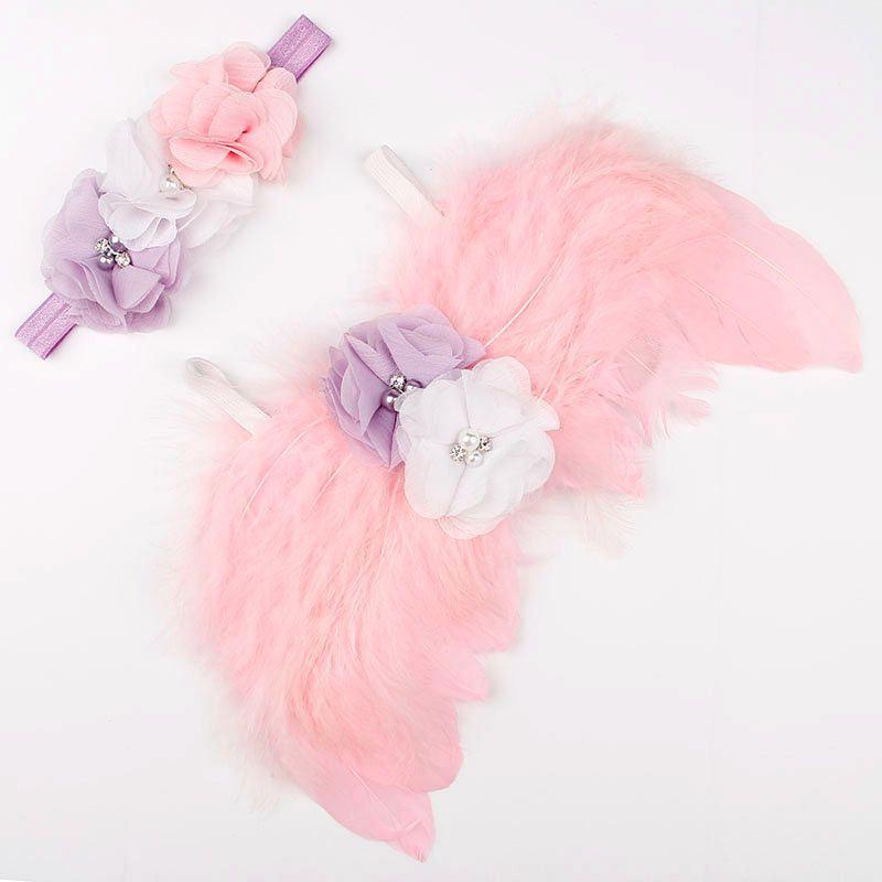 Newborn Photography Accessories Angel Wing Baby Photo Props Handmade Costumes For Infants Fotografia Crochet Costumes For Baby - amazitshop