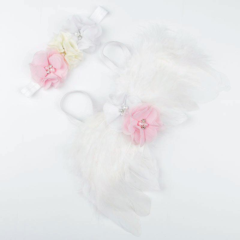 Newborn Photography Accessories Angel Wing Baby Photo Props Handmade Costumes For Infants Fotografia Crochet Costumes For Baby - amazitshop