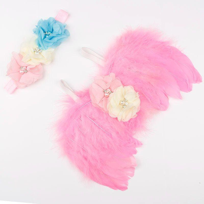 Newborn Photography Accessories Angel Wing Baby Photo Props Handmade Costumes For Infants Fotografia Crochet Costumes For Baby - amazitshop