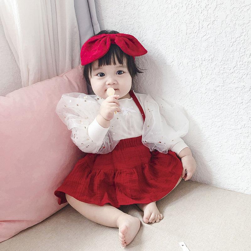 Baby Girl Princess Wind Suspender Dress Romper Newborn - amazitshop