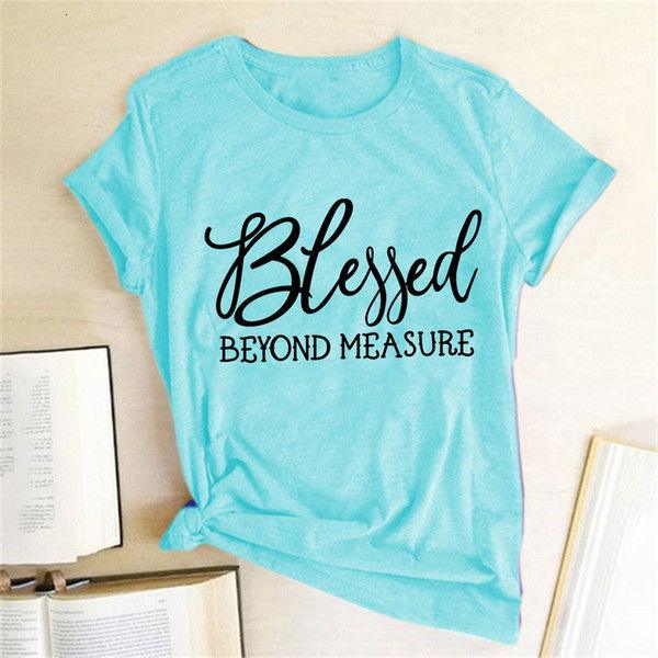 Blessed Measure Women'S T-Shirt Harajuku Aesthetic Top Graphic T-Shirt Women'S Short Sleeve Round Neck Women'S Clothing - amazitshop