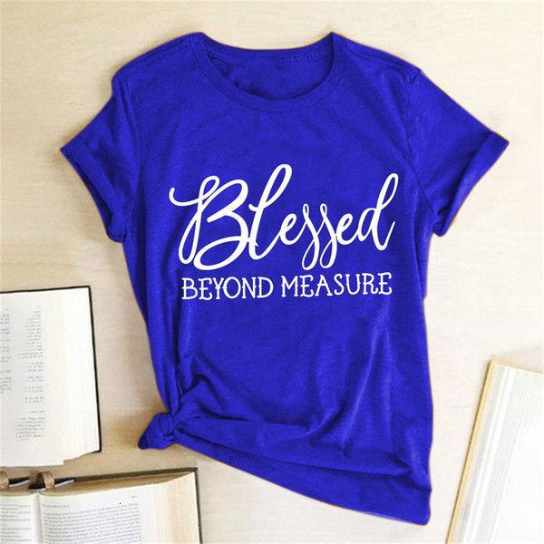 Blessed Measure Women'S T-Shirt Harajuku Aesthetic Top Graphic T-Shirt Women'S Short Sleeve Round Neck Women'S Clothing - amazitshop