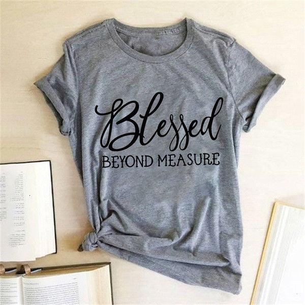 Blessed Measure Women'S T-Shirt Harajuku Aesthetic Top Graphic T-Shirt Women'S Short Sleeve Round Neck Women'S Clothing - amazitshop