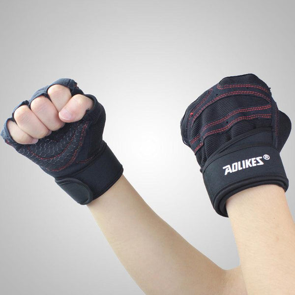 Fitness Gloves Men And Women Exercise Equipment Dumbbell Exercise Weightlifting Half-Finger Gloves Training Gym Breathable Non-Slip - amazitshop